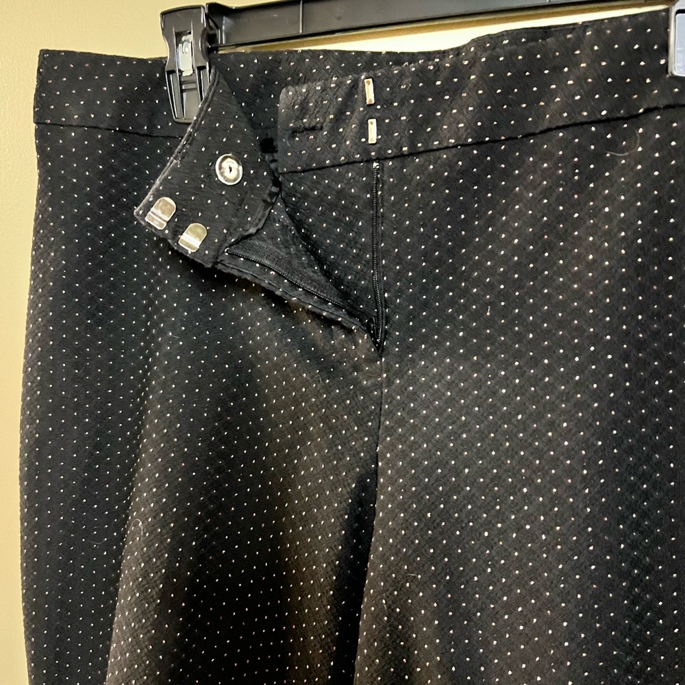 Liz Claiborne Emma Classic Ankle Dress Pants - Black/Gold - Size: 14